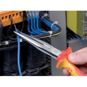 Knipex klešta špic prava 1000V VDE 200mm sa mogućnošću kačenja 26 16 200 T Knipex klešta špic prava 1000V VDE 200mm sa mogućnošću kačenja 26 16 200 T